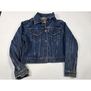 Vintage Levis Jacket Women's Med Blue Denim Trucker 80s